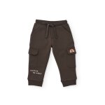 Pantalon en molleton pour gar�on avec poches cargo marron