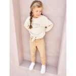 Pantalon mom et sa ceinture en gaze de coton fille moutarde