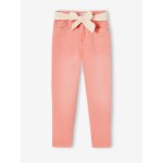 Pantalon mom et sa ceinture en gaze de coton fille pche