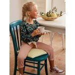 Pantalon mom et sa ceinture en gaze de coton fille rose Pantalon mom et sa ceinture en gaze de coton fille rose