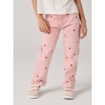 Pantalon mom fille brod� rose poudr�