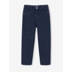 Pantalon mom fit  strass fille marine