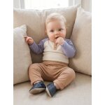 Pantalon naissance molleton imprim� camel