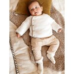 Pantalon naissance en molleton imprim lopard beige fonce imprime