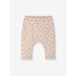 Pantalon naissance en molleton imprim lopard rose