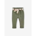 Pantalon paperbag bébé avec ceinture lichen Pantalon paperbag bébé avec ceinture lichen