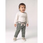 Pantalon paperbag b�b� fille vert moyen uni