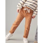 Pantalon paperbag et sa ceinture foulard fille cannelle