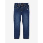 Pantalon paperbag fille bleu fonc�