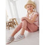 Pantalon paperbag fille avec ceinture foulard imprimée blush Pantalon paperbag fille avec ceinture foulard imprimée blush