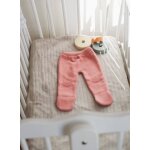 Pantalon � pieds en coton b�b� bouton de rose