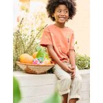 Pantalon ray forme loose garon coton / lin ray beige