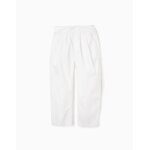 Pantalon satin avec pinces blanc