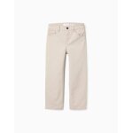 Pantalon en serg beige clair