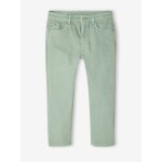 Pantalon slim fille morphologique large vert sauge