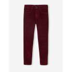 Pantalon slim velours garon bordeaux