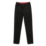Pantalon slim velours stretch morgan noir rouge Pantalon slim velours stretch morgan noir rouge