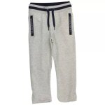 Pantalon de surv�tement gar�on en coton gris clair, noir