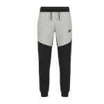 Pantalon de surv�tement gar�on en coton noir, gris fonc� chin�