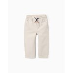 Pantalon en toile avec taille Élastique et cordon beige clair Pantalon en toile avec taille Élastique et cordon beige clair