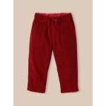 Pantalon en velours b�b� rouge fonce