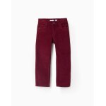 Pantalon en velours ctel slim fit rouge fonc