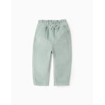 Pantalon en velours ctel avec taille paperbag vert