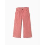 Pantalon en velours ctel wide leg rose