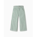 Pantalon en velours ctel wide leg vert