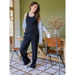 Pantalon de ville de grossesse coupe large noir