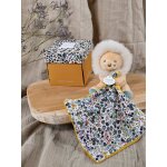 Pantin + doudou 12cm boh'aim - doudou et compagnie lion jaune