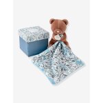 Pantin + doudou 12cm boh'aim - doudou et compagnie ours bleu