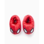 Pantoufles avec rembourrage en velours spider - man rouge