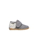 Pantoufles en tissu omany gris -