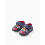 Pantoufles en velours avec avengers bleu fonc