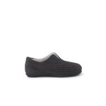 Pantoufles en velours c�tel� gris