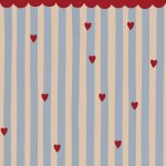 Papier peint enfant 100 x 280 cm bleu, rouge, beige