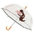 Parapluie cloche transparent marron