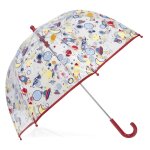 Parapluie cloche transparent, ouverture facile et scurisante pvc / cosmonaute