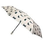 Parapluie pliant et automatique chat beige
