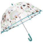 Parapluie transparent pour enfant animaux menthe