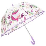 Parapluie transparent pour enfant animaux rose