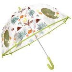 Parapluie transparent pour enfant animaux vert