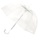 Parapluie transparent long et automatique blanc