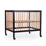 Parc pour b�b� en bois + roues 95x75 cm parc 99 marron et noir