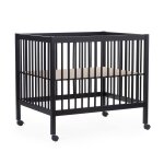 Parc pour b�b� en bois + roues 95x75 cm parc 99 noir