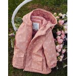 Parka en caoutchouc rembourr�e avec capuche rose