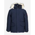 Parka  capuche bleu fonc