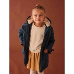 Parka � capuche chic effet peau de p�che fille marine