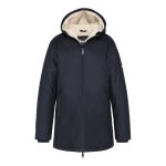 Parka  capuche double sherpa marine